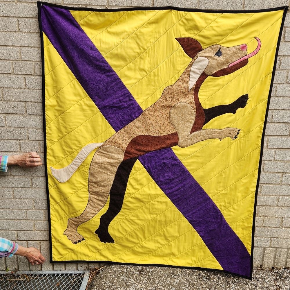 Medeival Dog Quilt Throw
